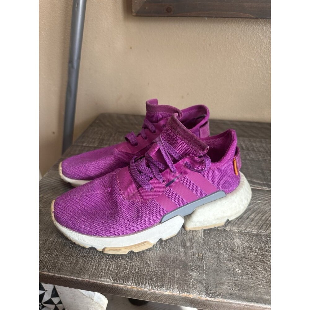 Womens Adidas POF S3.1 CG6182 Vivid Pink Violet Boost Running Sneakers Sz 6